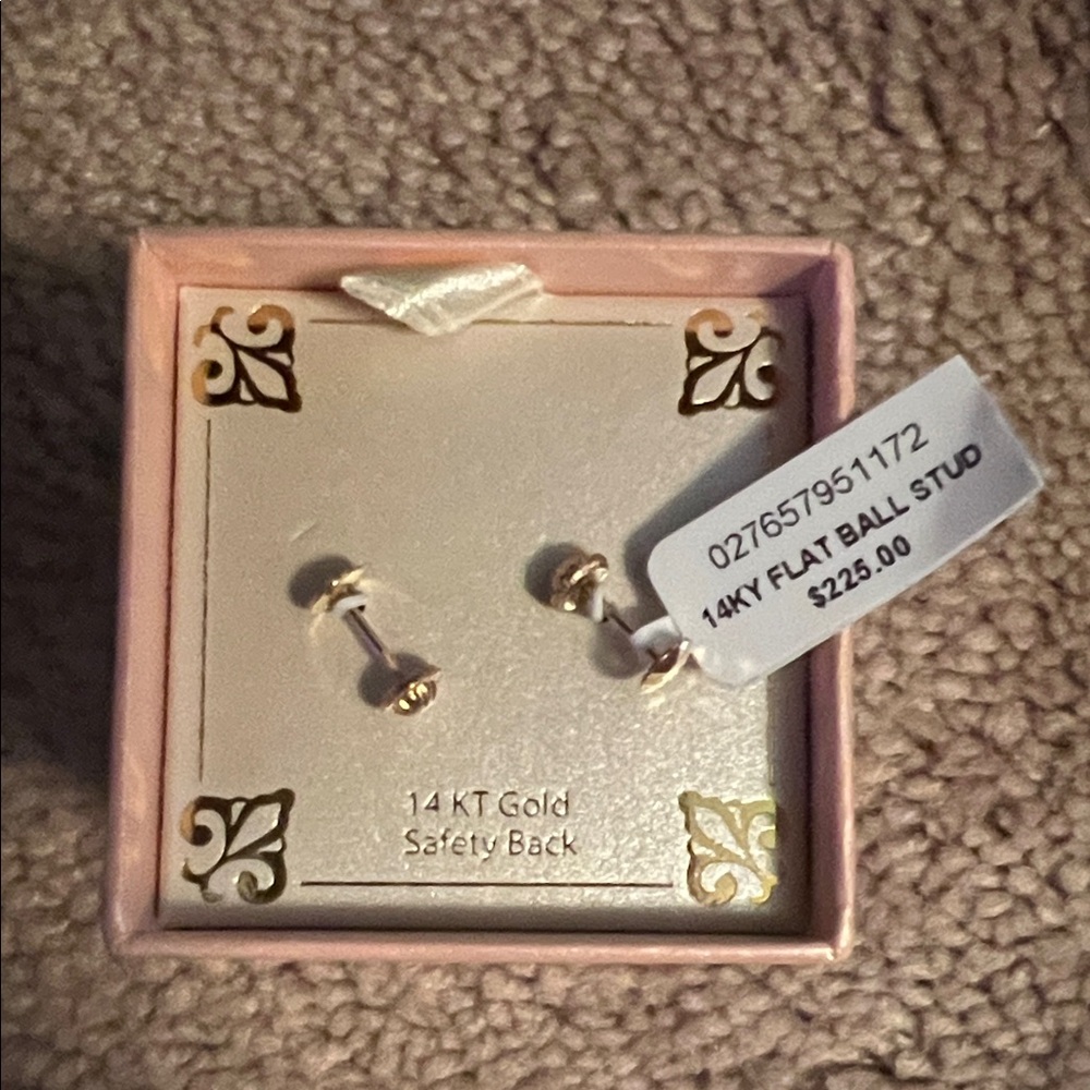 14K Gold Ball Stud Earrings